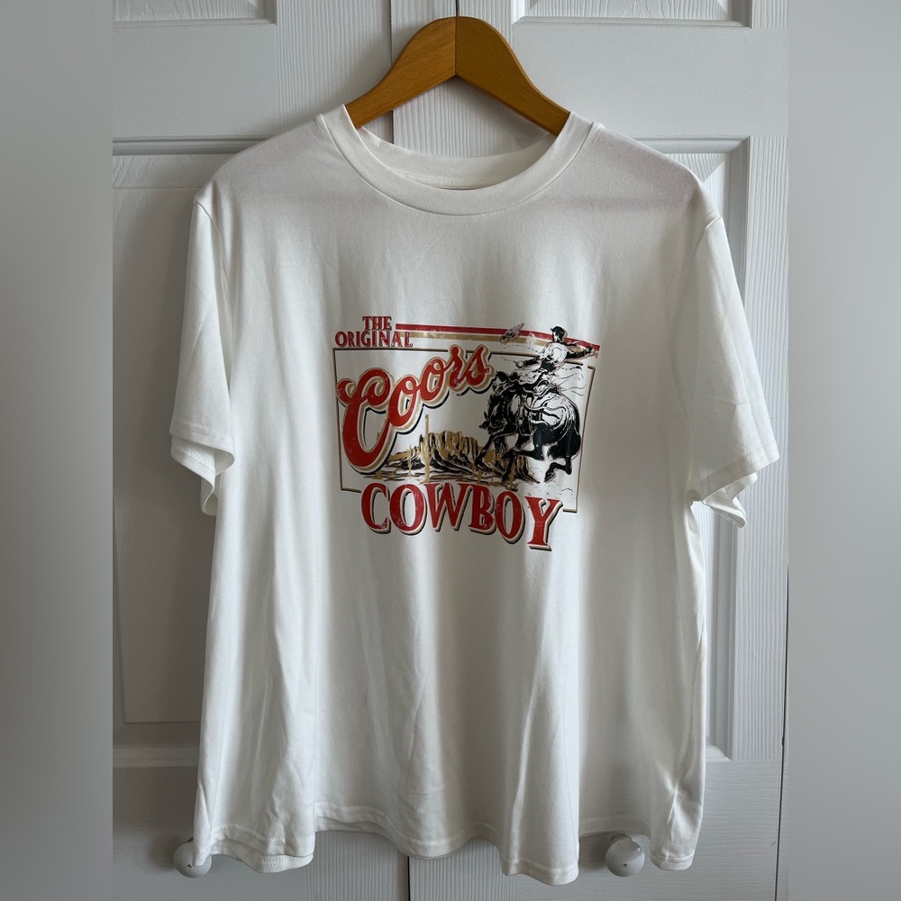 SHEIN Curve Plus Size Coors Cowboy T-Shirt (sz 1X)